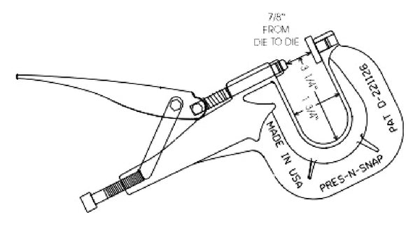 Press-N-Snap Tool with Standard Dies