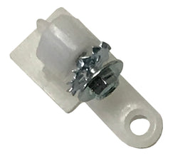 Curtain Track End Cap With Slide - White