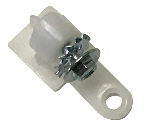 Curtain Track End Cap With Slide - White
