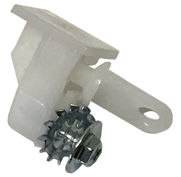 Curtain Track End Cap With Slide - White