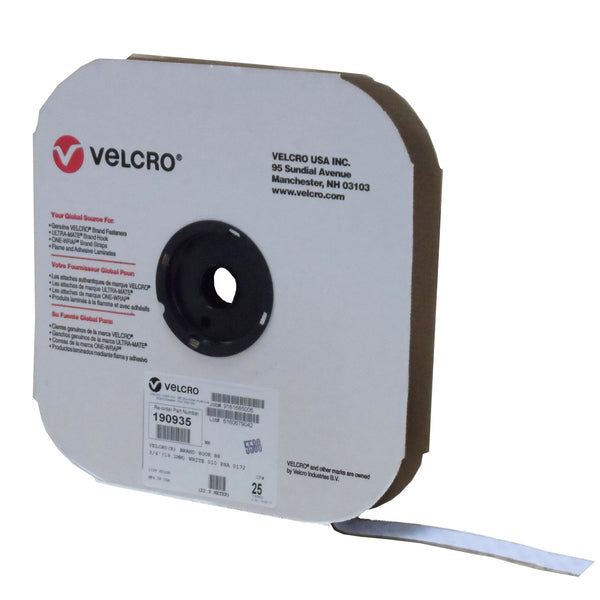 VELCRO® Brand 190935 Hook 88 3/4" White Pressure Sensitive Adhesive 72 - 25 Yard Roll