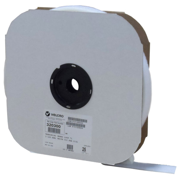 TEXACRO® Brand Loop 71 1" White Pressure Sensitive Adhesive 32 - 25 Yard Roll