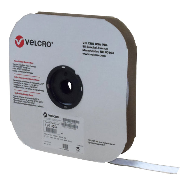 VELCRO® Brand 191033 Hook 88 1" White Pressure Sensitive Adhesive 72 - 25 Yard Roll