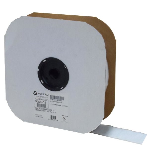 TEXACRO® Brand Loop 71 2" White Pressure Sensitive Adhesive 32 - 25 Yard Roll