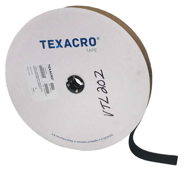 TEXACRO® Brand Loop 71 2" Black Sew On - 50 Yard Roll