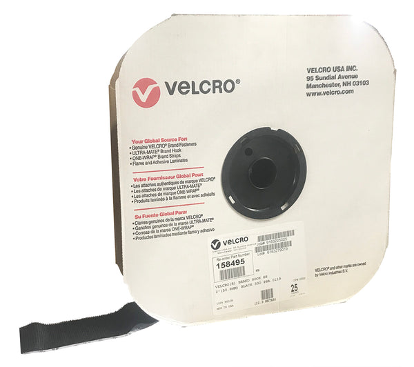VELCRO® Brand Hook 88 2" Black with Pressure Sensitive Adhesive 19