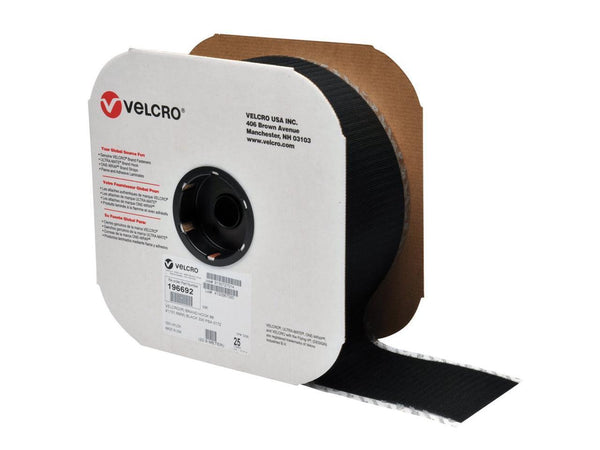 VELCRO® Brand 196692 Hook 88 4" Black Pressure Sensitive Adhesive 72 - 25 Yard Roll