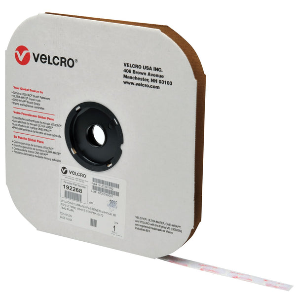 VELCRO® Brand VELCOIN® Hook 88 1/2" White Pressure Sensitive Adhesive 72 - 1440/RL